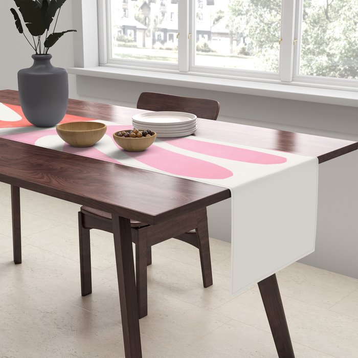 Peach & Orange: Wild Leaf | Matisse Foliage Paper Cutouts 03 Table Runner Gallery Image 2