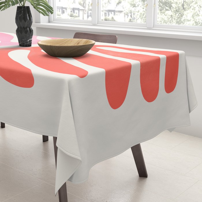 Peach & Orange: Wild Leaf | Matisse Foliage Paper Cutouts 03 Tablecloth Gallery Image 3