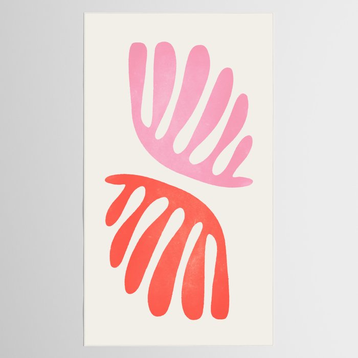 Peach & Orange: Wild Leaf | Matisse Foliage Paper Cutouts 03 Tablecloth Gallery Image 2