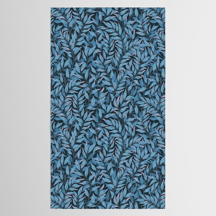 Romantic Botanica - Foliage in Dark Blue Tablecloth Gallery Image 2