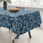 Romantic Botanica - Foliage in Dark Blue Tablecloth Gallery Image 3
