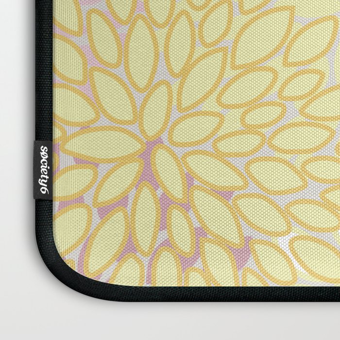 Floral Prints, Soft, Yellow and Pink, Design Prints Laptop Sleeve Gallery Image 3