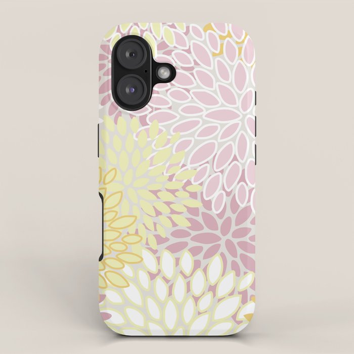 Floral Prints, Soft, Yellow and Pink, Design Prints iPhone Case Gallery Image 1