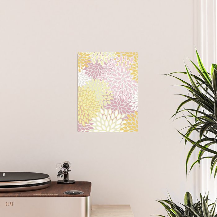 Floral Prints, Soft, Yellow and Pink, Design Prints Poster Gallery Image 2