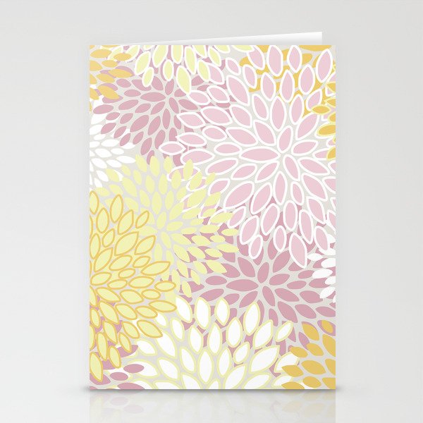 Floral Prints, Soft, Yellow and Pink, Design Prints Stationery Card Gallery Image 2