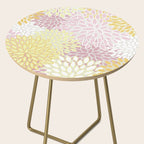 Floral Prints, Soft, Yellow and Pink, Design Prints Side Table Gallery Image 2