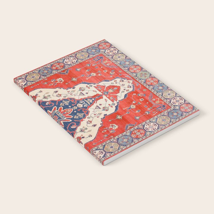 North And South Vine Red Medallion Kazak Persian Rug Notebook Gallery Image 1