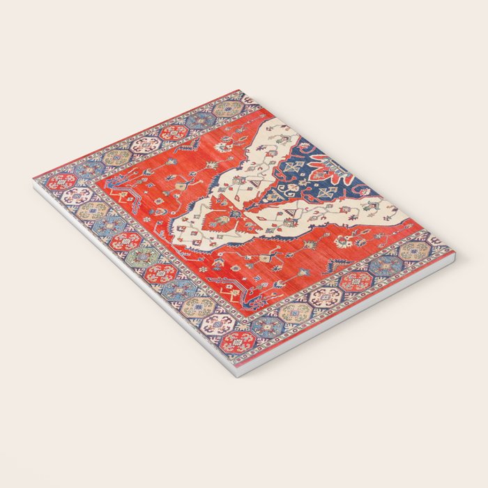 North And South Vine Red Medallion Kazak Persian Rug Notebook Gallery Image 3