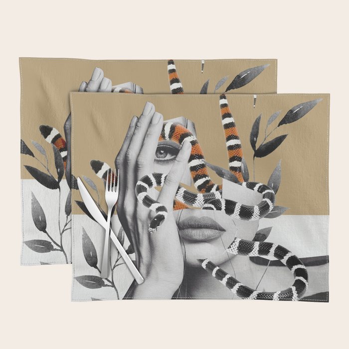 Woman and snakes Placemat Gallery Image 1