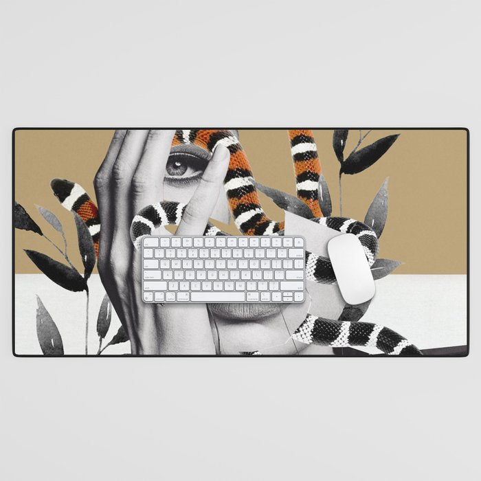 Woman and snakes Desk Mat Gallery Image 1