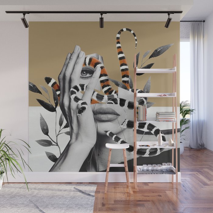 Woman and snakes Wall Mural Gallery Image 1
