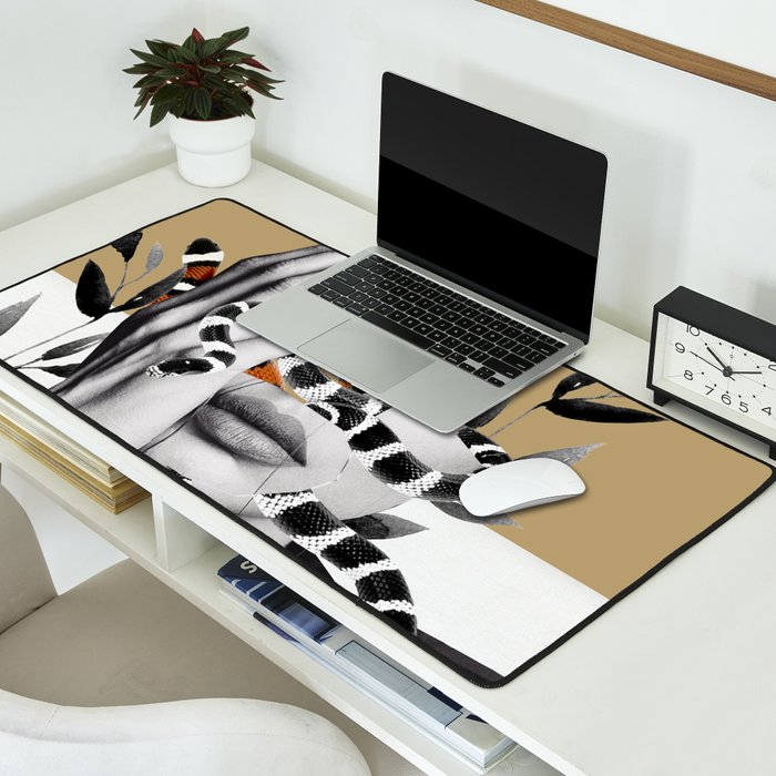 Woman and snakes Desk Mat Gallery Image 2