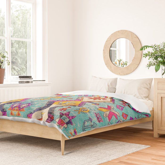 N178 - Antique Oriental Traditional Berber Bohemian Moroccan Style  Duvet Cover Gallery Image 2