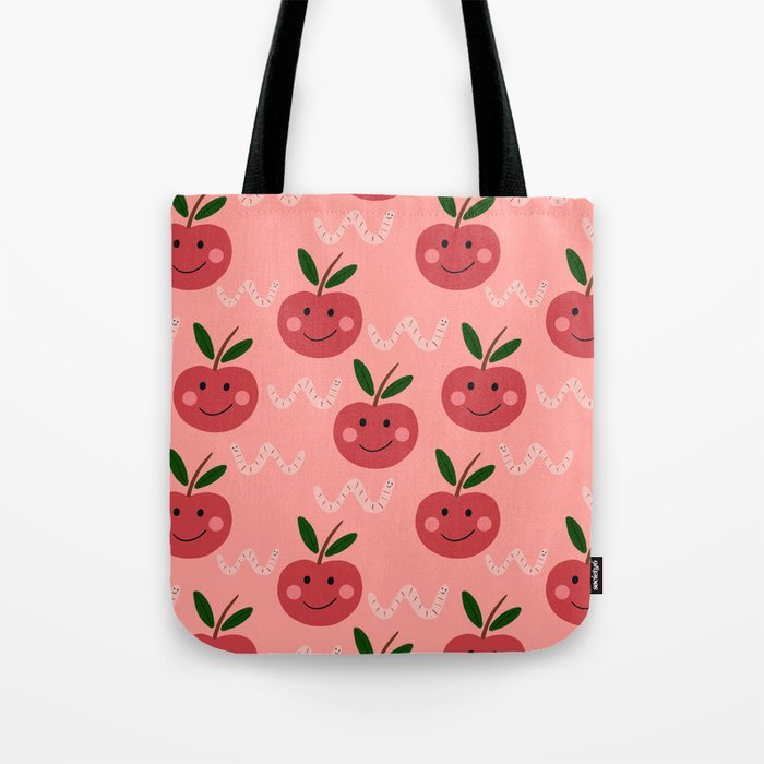 Happy Apple  Tote Bag Gallery Image 1