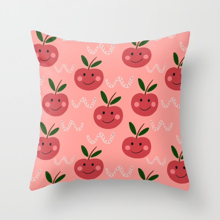 Happy Apple  Throw Pillow Gallery Image 6