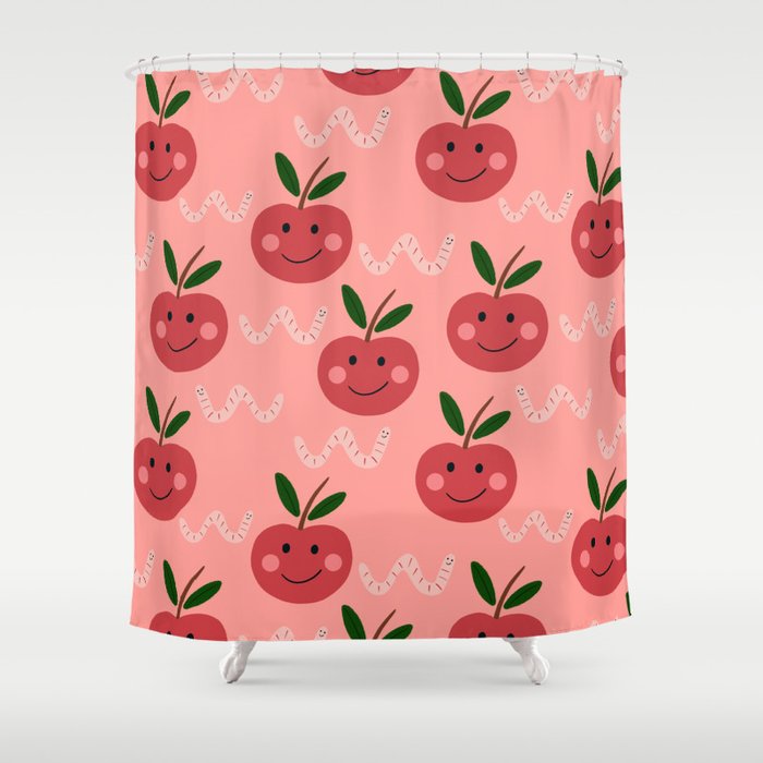 Happy Apple  Shower Curtain Gallery Image 1