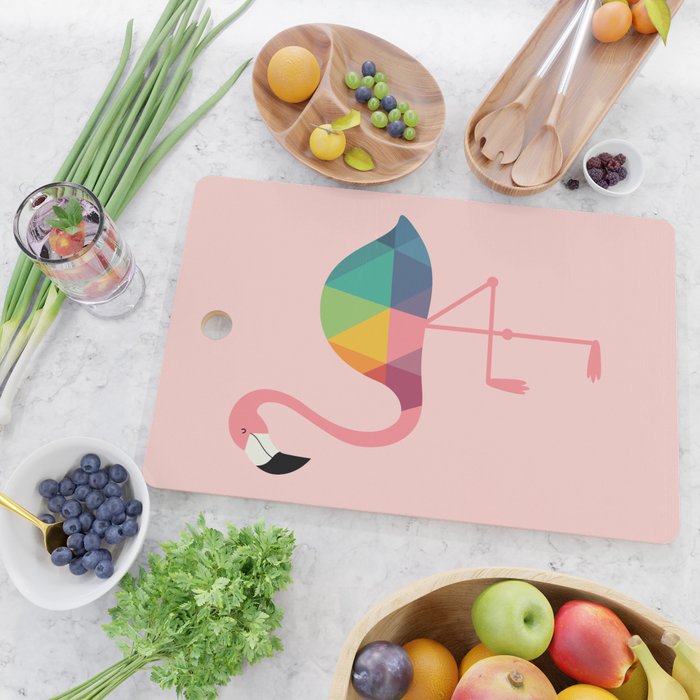 Rainbow Flamingo Cutting Board Gallery Image 2