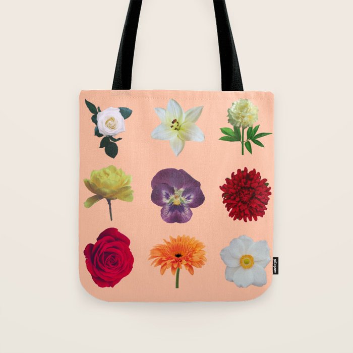 sunshine orange flower collage Tote Bag Gallery Image 1