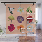 sunshine orange flower collage Wall Mural Gallery Image 1