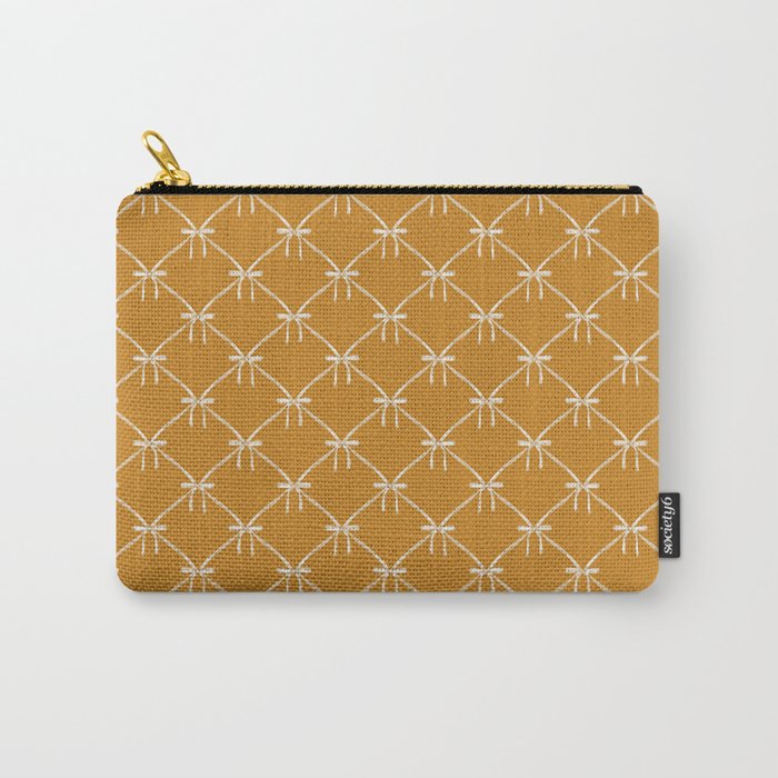 Bows & Ribbons Pattern XVIII Orange Carry All Pouch Gallery Image 1