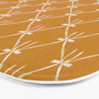 Bows & Ribbons Pattern XVIII Orange Bath Mat Gallery Image 3