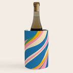 Trippy Dream Retro Pop Bright and Colourful Abstract Pattern Blue Pink Mustard Green Wine Chiller Gallery Image 1