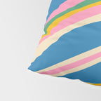 Trippy Dream Retro Pop Bright and Colourful Abstract Pattern Blue Pink Mustard Green Pillow Sham Gallery Image 4