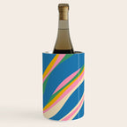 Trippy Dream Retro Pop Bright and Colourful Abstract Pattern Blue Pink Mustard Green Wine Chiller Gallery Image 2