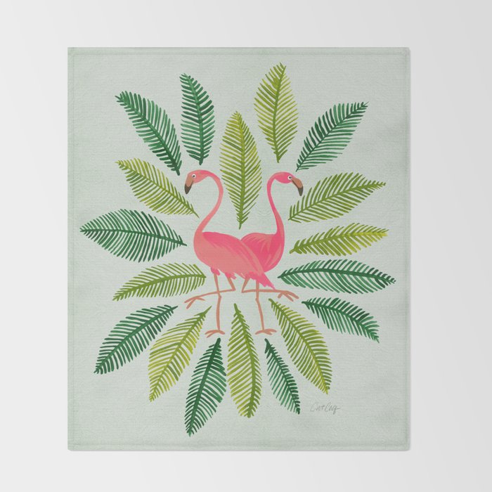 Flamingos Throw Blanket Gallery Image 2