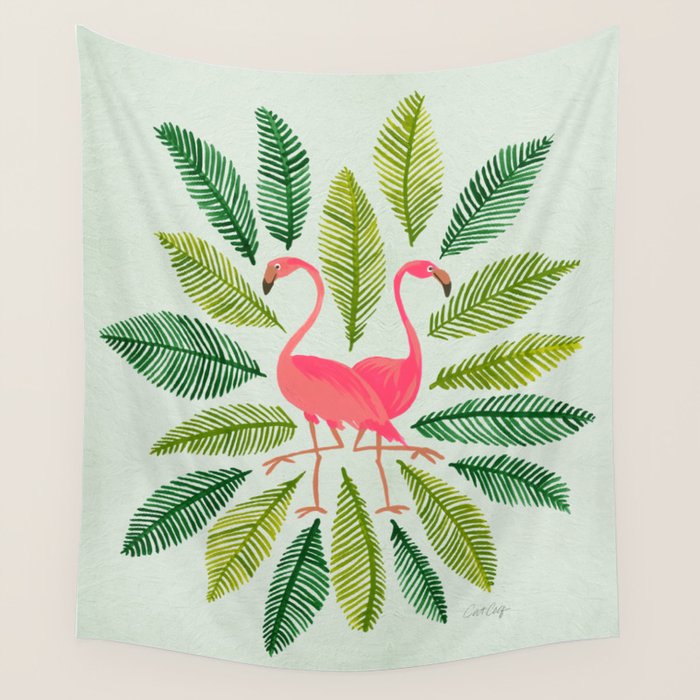 Flamingos Wall Tapestry Gallery Image 4