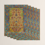 Hereke Vintage Persian Silk Rug Print Wrapping Paper Gallery Image 3