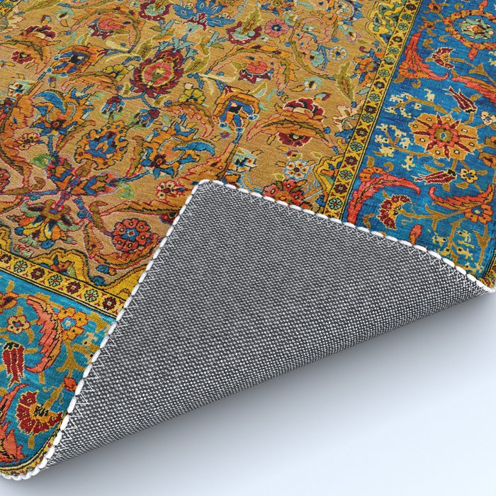 Hereke Vintage Persian Silk Rug Print Rug Gallery Image 4
