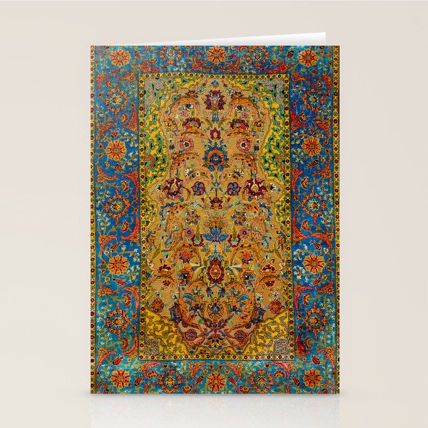 Hereke Vintage Persian Silk Rug Print Stationery Card Gallery Image 2