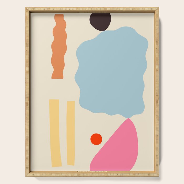ABSTRACT PORTRAIT OF ALYONA Serving Tray Gallery Image 1