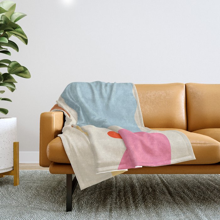 ABSTRACT PORTRAIT OF ALYONA Throw Blanket Gallery Image 1