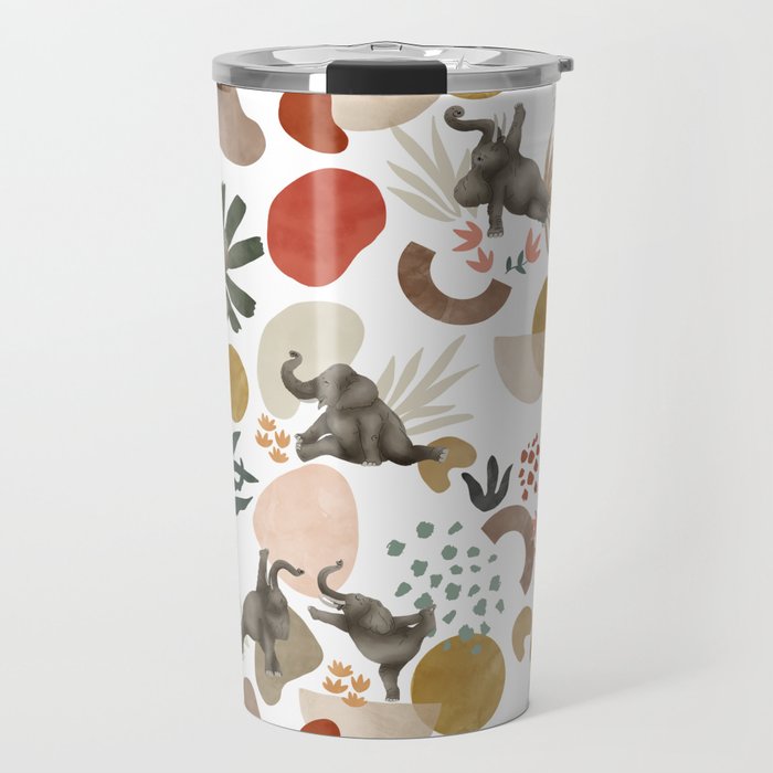 Elephant yoga 01 Travel Mug Gallery Image 1