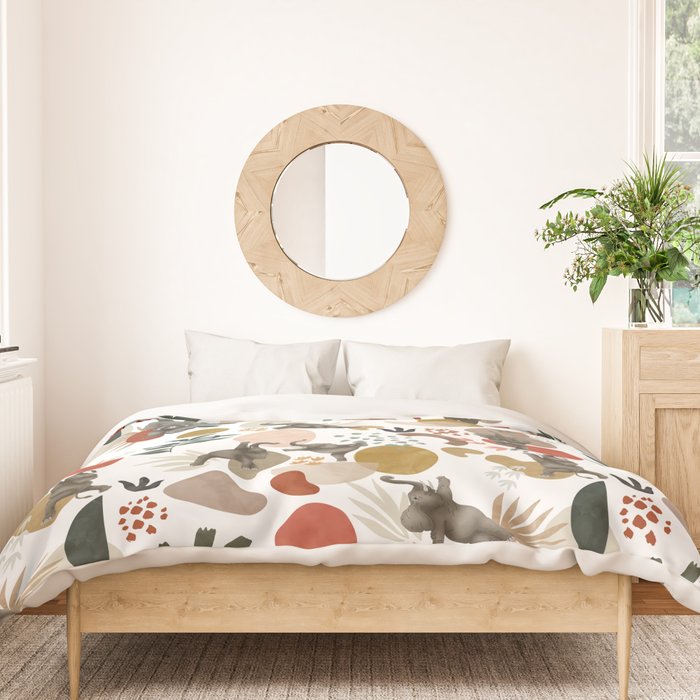 Elephant yoga 01 Duvet Cover Gallery Image 3