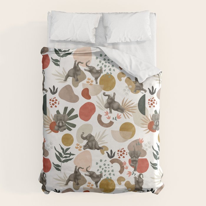 Elephant yoga 01 Duvet Cover Gallery Image 6