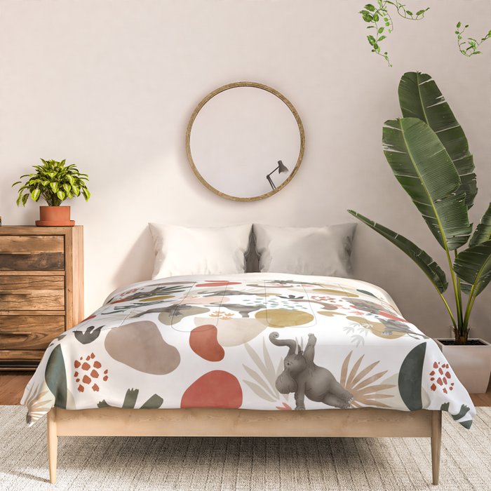 Elephant yoga 01 Comforter Gallery Image 3