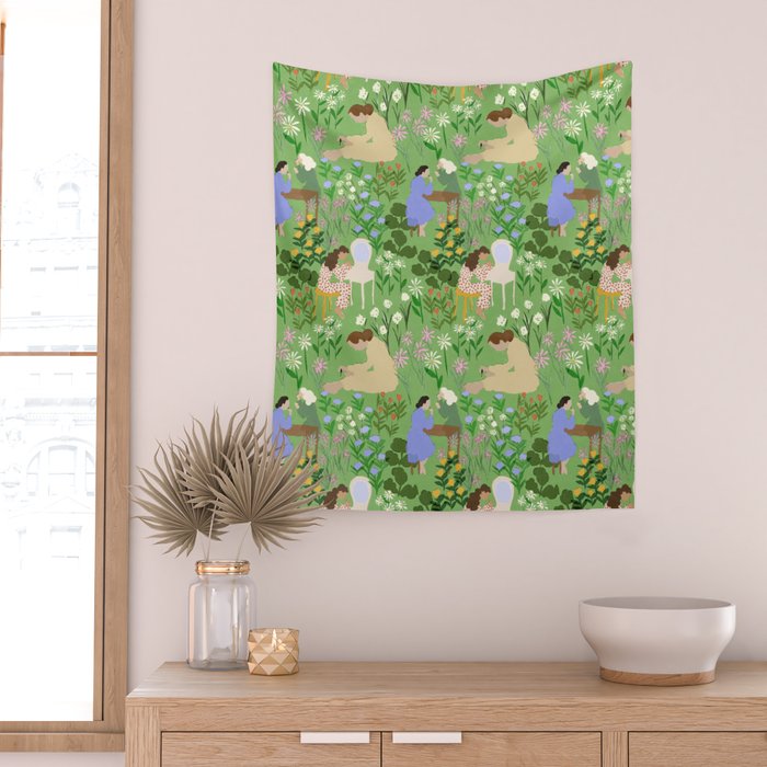 Getting Ready With Girls Wall Tapestry Gallery Image 2