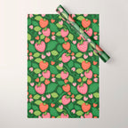 Wild Strawberries - green Wrapping Paper Gallery Image 1