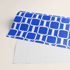 Royal Blue Mod Links Midcentury Modern Geometric Pattern Wrapping Paper Gallery Image 2