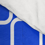 Royal Blue Mod Links Midcentury Modern Geometric Pattern Comforter Gallery Image 4