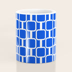 Royal Blue Mod Links Midcentury Modern Geometric Pattern Coffee Mug Gallery Image 4