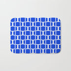 Royal Blue Mod Links Midcentury Modern Geometric Pattern Bath Mat Gallery Image 1