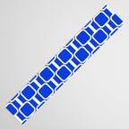 Royal Blue Mod Links Midcentury Modern Geometric Pattern Table Runner Gallery Image 3