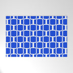Royal Blue Mod Links Midcentury Modern Geometric Pattern Welcome Mat Gallery Image 1
