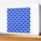 Royal Blue Mod Links Midcentury Modern Geometric Pattern Wall Mural Gallery Image 2
