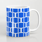 Royal Blue Mod Links Midcentury Modern Geometric Pattern Coffee Mug Gallery Image 1