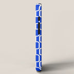 Royal Blue Mod Links Midcentury Modern Geometric Pattern iPhone Case Gallery Image 2